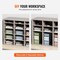 Wood Literature Organizer File Sorter with Removable Shelves Mailbox Slots for Office